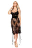 Floral Lace and Velvet Slip Chemise by 3wishes.com