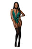 Stretch Lace Teddy and Elastic Garter Belt Harness Set by 3wishes.com