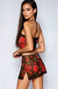 Rose Mesh Bustier and Skirt Set by 3wishes.com