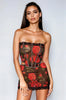 Rose Mesh Bustier and Skirt Set by 3wishes.com