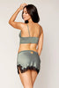 Contrast Lace Satin Bustier Set by 3wishes.com