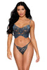 Floral Velvet Bustier and G-String Set by 3wishes.com