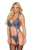 Blue Lace Bralette and Thong by 3wishes.com