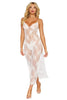Plus Size White Lace Gown and G-string by 3wishes.com