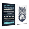 Owl and Shapes 2 Pieces Combine Glass Wall Art by Insigneart USA