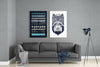 Owl and Shapes 2 Pieces Combine Glass Wall Art by Insigneart USA