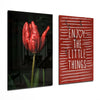 Enjoy the Little Things 2 Pieces Combine Glass Wall Art by Insigneart USA