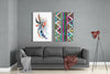 Indian Style 2 Pieces Combine Glass Wall Art by Insigneart USA