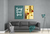 Good Vibes Only 2 Pieces Combine Glass Wall Art by Insigneart USA
