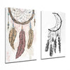 Dreamcatcher 2 Pieces Combine Glass Wall Art by Insigneart USA