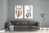 Dreamcatcher 2 Pieces Combine Glass Wall Art by Insigneart USA