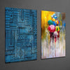 Umbrellas 2 Pieces Combine Glass Wall Art by Insigneart USA
