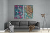 Ethnic Patherns 2 Pieces Combine Glass Wall Art by Insigneart USA