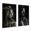 Women 2 Pieces Combine Glass Wall Art by Insigneart USA