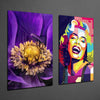 Marilyn Monroe 2 Pieces Combine Glass Wall Art by Insigneart USA