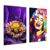 Marilyn Monroe 2 Pieces Combine Glass Wall Art by Insigneart USA