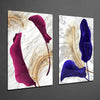 Leaves 2 Pieces Combine Glass Wall Art by Insigneart USA
