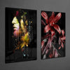 Man and Flower 2 Pieces Combine Glass Wall Art by Insigneart USA