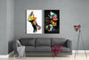 Feel the Music 2 Pieces Combine Glass Wall Art by Insigneart USA