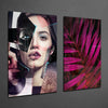 Patchwork Women 2 Pieces Combine Glass Wall Art by Insigneart USA