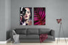Patchwork Women 2 Pieces Combine Glass Wall Art by Insigneart USA