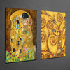 Klimt 2 Pieces Combine Glass Wall Art by Insigneart USA