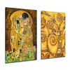 Klimt 2 Pieces Combine Glass Wall Art by Insigneart USA