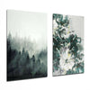 Tones of Green 2 Pieces Combine Glass Wall Art by Insigneart USA