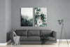 Tones of Green 2 Pieces Combine Glass Wall Art by Insigneart USA