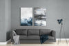 Blue Touches 2 Pieces Combine Glass Wall Art by Insigneart USA
