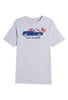 T-shirt: Dog is Good Patriotic Truck (Unisex, Grey) by Dog is Good