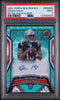 Graded 2024 Topps Resurgence Drake Maye #RRSDM /249 Aqua Surge Auto Rookie RC Football Card PSA 9 Mint by Hall of Fame Sports Memorabilia