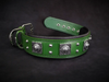 The "Eros" collar 2.5 inch wide Green by Bestia Dog Gear