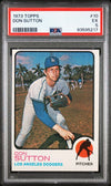 Graded 1973 Topps Don Sutton #10 Baseball Card PSA 5 Excellent