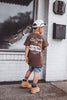 THE GOOD TIMES CAFE TEE - BROWN by LITTLE RAD THINGS