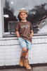 THE GOOD TIMES CAFE TEE - BROWN by LITTLE RAD THINGS