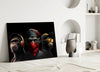 3 Wise Monkey Glass Wall Art || Designer Collection by Insigneart USA