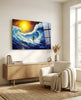 Waves Glass Wall Art || Designer Collection by Insigneart USA