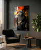 Java the Leopard Glass Wall Art || Designer's Collection by Insigneart USA