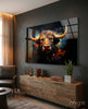 Bull Glass Wall Art|| Designer's Collection by Insigneart USA
