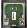 Framed Autographed/Signed D'Andre Swift 35x39 Philadelphia Green Football Jersey JSA COA