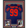 Framed Autographed/Signed Dan Hampton 35x39 Chicago Color Rush Football Jersey Beckett BAS COA