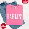 Darlin’ Comfort Colors Tee – Cute Country Girl Shirt, Western Cowgirl Style by Adorb Custom Tees