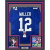 Framed Autographed/Signed Darren Waller 35x39 New York Blue Football Jersey JSA COA