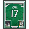 Framed Autographed/Signed Davante Adams 35x39 New York Green Football Jersey Beckett BAS COA