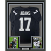 Framed Autographed/Signed Davante Adams 35x39 Las Vegas Oakland Black Football Jersey Beckett BAS COA