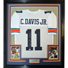 Framed Autographed/Signed Chris Davis Jr. 35x39 Auburn White College Football Jersey JSA COA