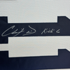 Framed Autographed/Signed Chris Davis Jr. 35x39 Auburn White College Football Jersey JSA COA