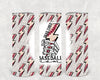 Dead Tired Baseball Mom 20 oz Skinny Tumbler by Anchored Grace Boutique