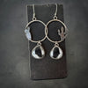 White Buffalo Turquoise Hoop Earrings in Sterling Silver with Hand-Sawn Saguaro Cactus Design by mend metalworks
